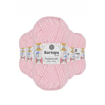 5 Adet Yumurcak Kadife El Örgü İpi Bebe Pembe K768
