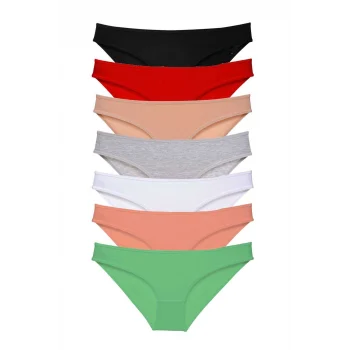 7 adet Süper Eko Set Likralı Kadın Slip Külot Set 1