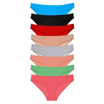 8 adet Süper Eko Set Likralı Kadın Slip Külot Set 4