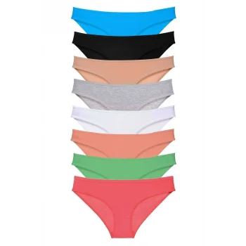 8 adet Süper Eko Set Likralı Kadın Slip Külot Set 7