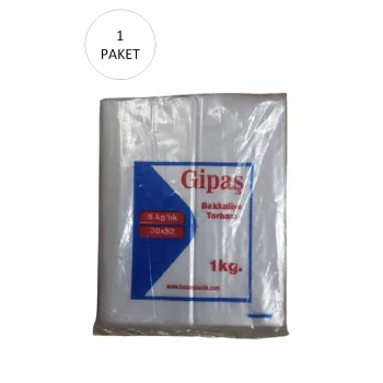 Bakkaliye Naylon Torba 5kg lık 30x52 cm 1 Paket (Takriben 110 Adet)