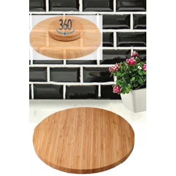 Bambu Döner Standlı 30 cm Lüx Sunum Tabağ 28x28x3,5cm Royaleks-BLS3030DBNR