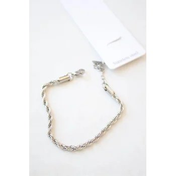 Burgu Çelik Bileklik 3mm - Gümüş
