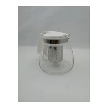 Çelik Süzgeçli Cam Demlik 900 Ml. Royaleks-8882