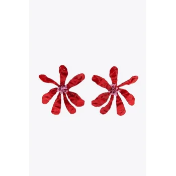 Çiçek Küpe - Kırmızı