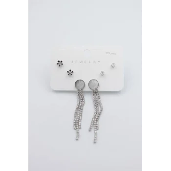 Çoklu Set Küpe - Gümüş