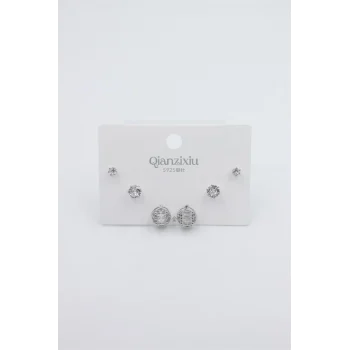 Çoklu Set Küpe - Gümüş