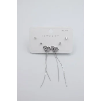 Çoklu Set Küpe - Gümüş