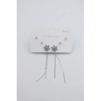 Çoklu Set Küpe - Gümüş