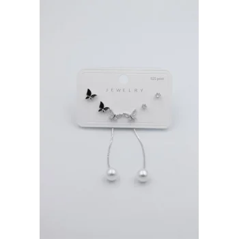 Çoklu Set Küpe - Gümüş
