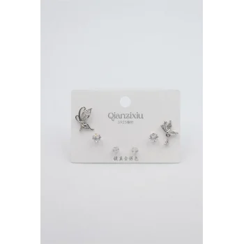 Çoklu Set Küpe - Gümüş