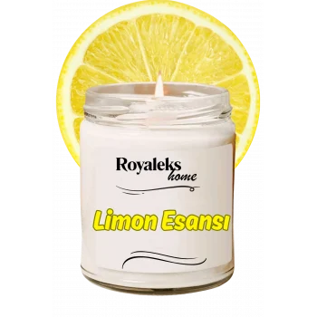 Doğal Özel Seri Kokulu Dekoratif Kavanoz Mum 210 cc - Limon Esansı - RYL