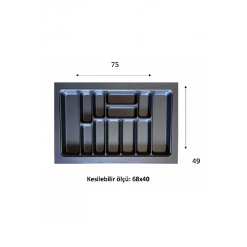 Eko Modüler Kaşıklık 76x49 Cm Antrasit Royaleks-70096