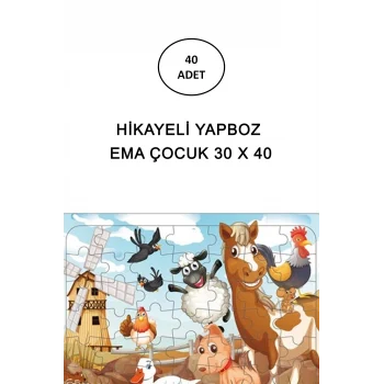 Hikayeli Yapboz Ema Çocuk 30 x 40 - 40 Adet