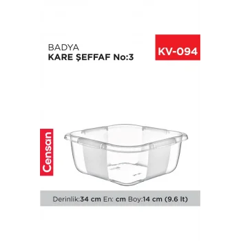 Kare Şeffaf Badya 1 Adet 3 No Royaleks-E166