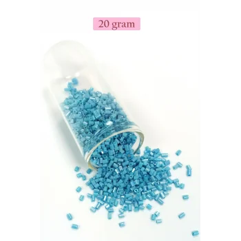 Kesme Cam Boncuk 2mm - 20 Gram - Camgöbeği Mavi -BNC347