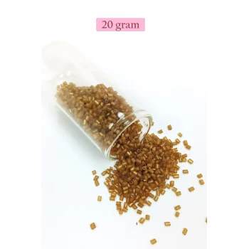 Kesme Cam Boncuk 2mm - 20 Gram - Şeffaf Kahverengi -BNC306