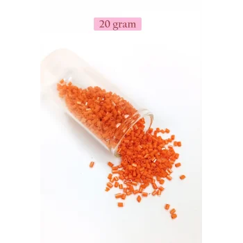 Kesme Cam Boncuk 2mm - 20 Gram - Turuncu -BNC305