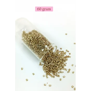 Kesme Cam Boncuk 2mm - 60 Gram - Gold - BNC356