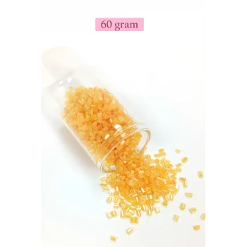 Kesme Cam Boncuk 2mm - 60 Gram - Şeffaf Açık Sarı - BNC383