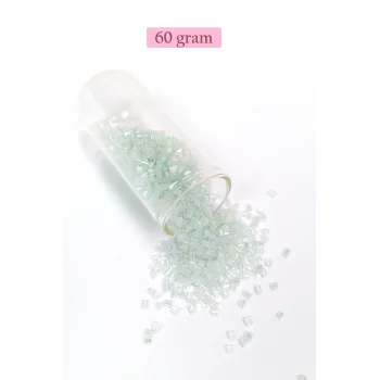Kesme Cam Boncuk 2mm - 60 Gram - Şeffaf Beyaz - BNC368