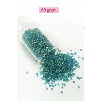 Kesme Cam Boncuk 2mm - 60 Gram - Şeffaf Çam Yeşili - BNC380