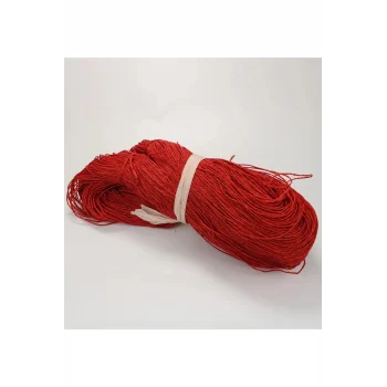 Kırmızı Renk Çile Kağıt İp Çanta Ipi Supla Ipi  No:78 - (550-600 gr)