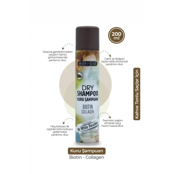 Kuru Şampuan Biotin Collagen 200 ML - Kahverengi Saçlar - mrfs
