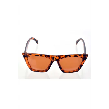 Leopar Çerçeve Cat Eye Kadın Güneş Gözlüğü - Moda Gözlük
