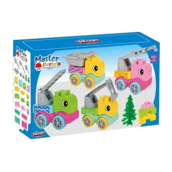 Mey İthalat® 03 607 MASTER BLOKLAR İNŞAAT KAMYONLARI SETİ