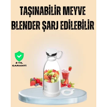 Mey İthalat® 1200mAh Şarjlı, Hafif ve Pratik Taşınabilir Blender