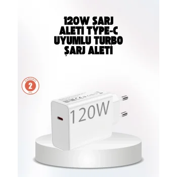 Mey İthalat® 120W Güçlü Hızlı Şarj Adaptörü ve Type-C Kablo Seti – Güvenli Şarj Teknolojisi