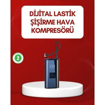 Mey İthalat® 12V Uyumlu Çok İşlevli Akıllı Araç Lastik Pompası