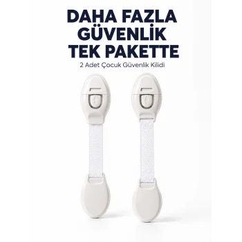 Mey İthalat® 2 Adet Güçlü Yapışkanlı Çocuk Güvenlik Kilidi
