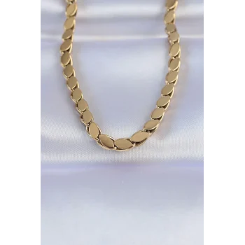 Mey İthalat® 316L Çelik Gold Renk Arpa Model Kolye