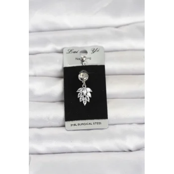 Mey İthalat® 316L Cerrahi Çelik Sallantılı Başak Model Göbek Piercing
