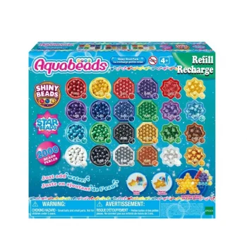 Mey İthalat® 31995 AquaBeads Parlak Boncuk Paketi (yedek paket) 2000 parça +4 yaş