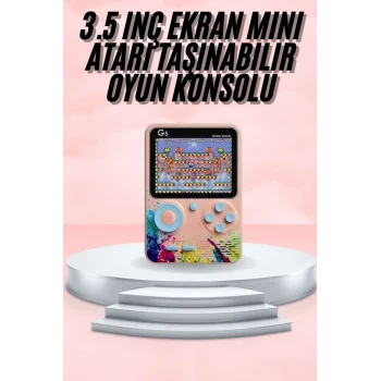 Mey İthalat® 3.5 İnç Klasik Retro LCD Ekran 500 Oyunlu Oyun Konsolu Taşınabilir