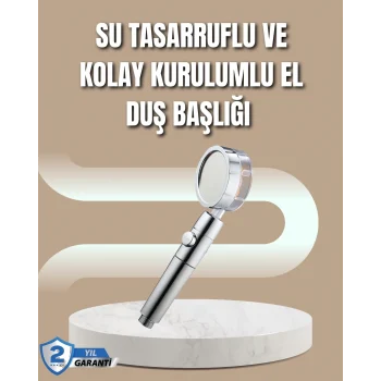 Mey İthalat® 360° Ayarlanabilir Çok Fonksiyonlu Duş Başlığı