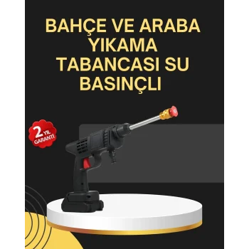 Mey İthalat® 48V Şarjlı Basınçlı Yıkama Tabancası Köpük ve Çift Nozul 2025 Model