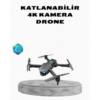 Mey İthalat® 4K Kamera Özellikli Katlanabilir Drone Wi-Fi ve Yükseklik Sabitlemeli