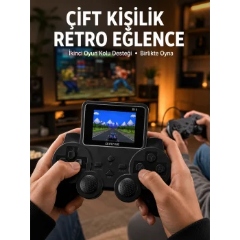 Mey İthalat® 520 Klasik Oyunlu Mini El Konsolu Taşınabilir Oyun Cihazı