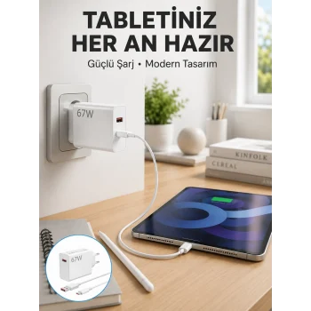 Mey İthalat® 67 Watt Type C Hızlı Şarj Başlık Xiaomi Black Shark Uyumlu Yeni Nesil
