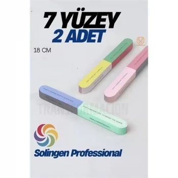 Mey İthalat® 7 Yüzeyli Tırnak Törpü ve Parlatma Blok Sünger Solingen Professional