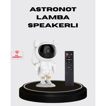 Mey İthalat® 8 Efektli Astronot Galaxy Projektör Uzaktan Kumandalı LED Gece Lambası