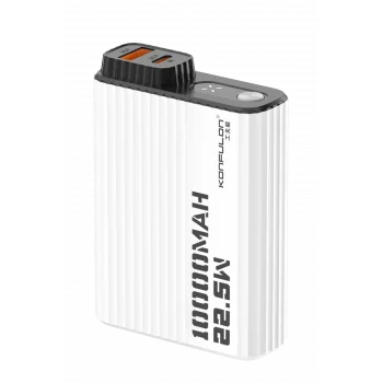 Mey İthalat®  A40Q 10.000 mAh PD 20W Mini Powerbank - Siyah-Beyaz
