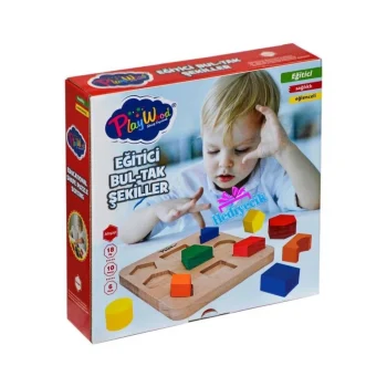 Mey İthalat®   Ahşap Eğitici Bul Tak Şekiller-389