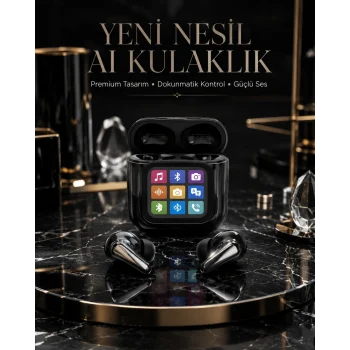 Mey İthalat® AI Bluetooth Kulaklık Akıllı Dokunmatik Kontrol Özellikli