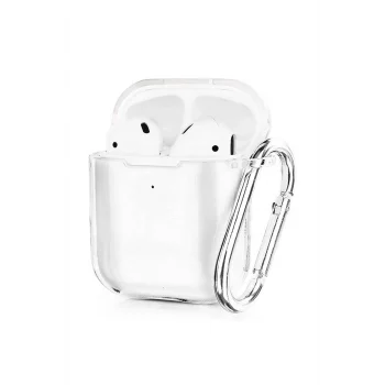 Mey İthalat®   Airpods 2 (2.nesil) Hang Kılıf - Şeffaf