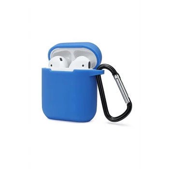 Mey İthalat®   Airpods 2 (2.nesil) Sert Silikon Kılıf - Mavi